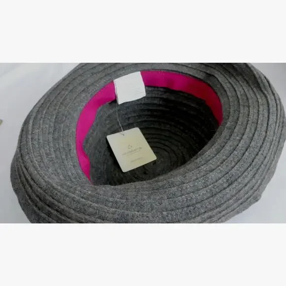 LIZ CLAIBORNE Packable Wool Hat Gray NWT New Y2K Bucket One Size - Picture 4 of 9